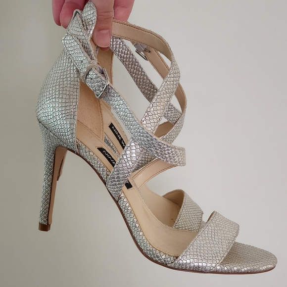Nine West Shoes - NINE WEST Womens Silver Heels Size 6